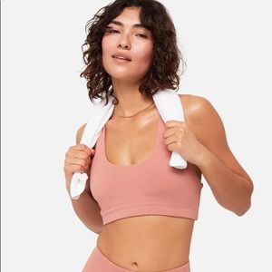 MATE The Label Organic Stretch Sports Bra - ROSE / L